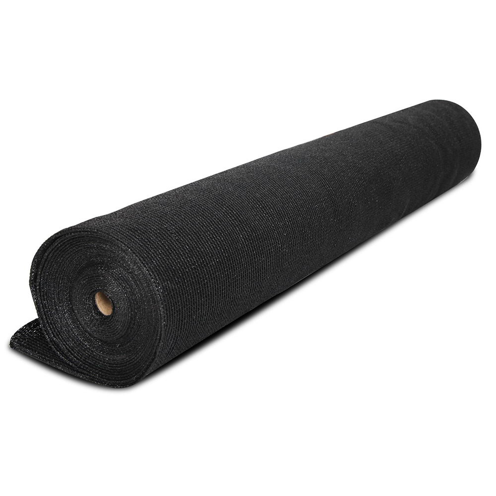 Instahut Shade Sail Cloth – Black, 3.66×10 m