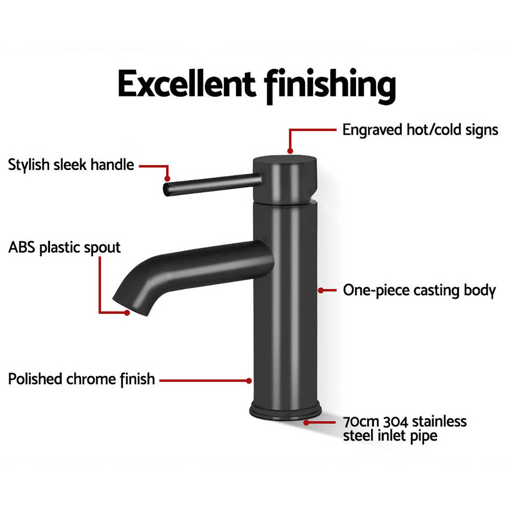 Cefito Basin Mixer Tap Faucet – Black, 192×150 cm