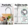 Cefito Pull Out Kitchen Tap Mixer Basin Taps Faucet Vanity Sink Swivel Brass WEL In – Silver