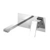 Cefito WELS Bathroom Tap Wall Square Black Basin Mixer Taps Vanity Brass Faucet – Silver