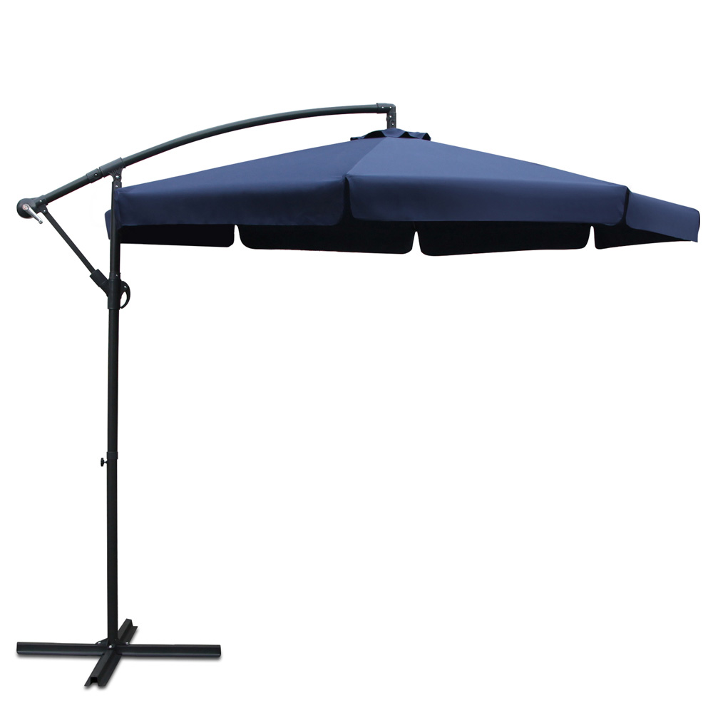 Instahut 3M Outdoor Umbrella – Navy Blue