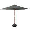 Instahut Outdoor Umbrella 3M Pole Cantilever Stand Garden Umbrellas Patio – Charcoal, With Base