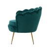 Artiss Armchair Lounge Chair Accent Armchairs Retro Lounge Accent Chair Single Sofa Velvet Shell Back Seat – Green