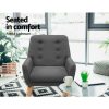 Artiss Fabric Dining Armchair – Charcoal