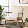 Artiss Armchair Lounge Chair Accent Armchairs Couch Sofa Bedroom Wood – Beige