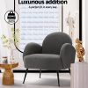 Artiss Armchair Lounge Chair Armchairs Accent Arm Chairs Sherpa Boucle – Charcoal