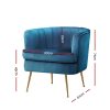 Artiss Armchair Lounge Accent Chair Armchairs Sofa Chairs Velvet Couch – Navy Blue