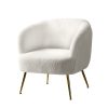 Artiss Armchair Lounge Chair Accent Chairs Arm Armchairs Sherpa Boucle – White