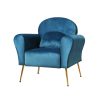 Artiss Armchair Lounge Chair Accent Armchairs Chairs Sofa Cushion Velvet – Navy Blue