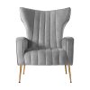 Artiss Armchair Lounge Chairs Accent Armchairs Chair Velvet Sofa Seat – Grey