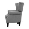 Artiss Upholstered Fabric Armchair Accent Tub Chairs Modern seat Sofa Lounge – Grey