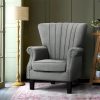 Artiss Upholstered Fabric Armchair Accent Tub Chairs Modern seat Sofa Lounge – Grey