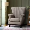Artiss Upholstered Fabric Armchair Accent Tub Chairs Modern seat Sofa Lounge – Beige