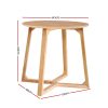 Coffee Table Round Side Tables Nightstand Bedside Furniture Wooden Beige