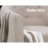 Artiss ADORA Armchair Tub Chair Single Accent Armchairs Sofa Lounge Fabric – Beige