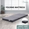 GOMINIMO 3 Fold Folding Mattress – Light Grey, SINGLE