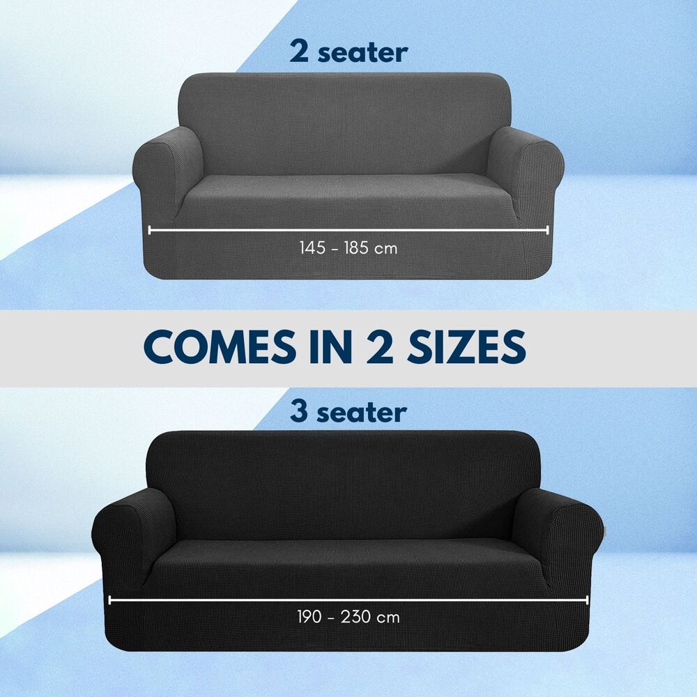 GOMINIMO Velvet Sofa Cover – Grey, 3 Seater