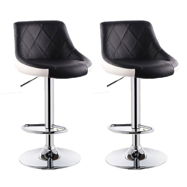 Bar Stools Kitchen Bar Stool Leather Barstools Swivel Gas Lift Counter Chairs x2 BS8403