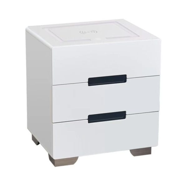 Findlay Smart Bedside Tables Side 3 Drawers Wireless Charging Nightstand LED Light USB Connection