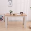 Dining Table Rectangular Wooden 120M – Wood and White