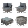 6PCS Outdoor Modular Lounge Sofa Coogee – Black
