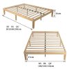 Warm Wooden Natural Bed Base Frame – DOUBLE