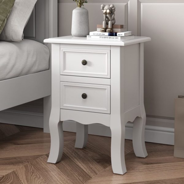 Dardenne French Bedside Table Nightstand Set of 2