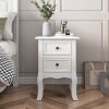 French Bedside Table Nightstand Set of 2 – White