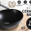 Muriel 41 x 34 x 14.5cm Ceramic Bathroom Basin Vanity Sink Oval Above Counter Top Mount Bowl – Black