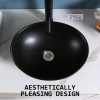 Muriel 41 x 34 x 14.5cm Ceramic Bathroom Basin Vanity Sink Oval Above Counter Top Mount Bowl – Black