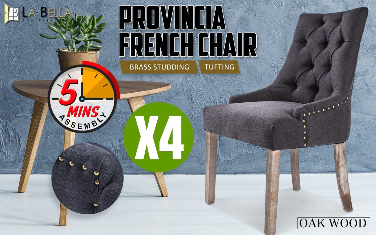 La Bella French Provincial Dining Chair Amour Oak Leg