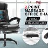 La Bella Massage Footrest Ergonomic Executive Office Chair – Black