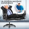 La Bella Massage Footrest Ergonomic Executive Office Chair – Black