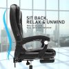 La Bella Massage Footrest Ergonomic Executive Office Chair – Black