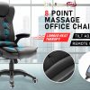 La Bella Massage 8 Point Vibration Heated Ergonomic Executive Office Chair – Black