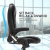 La Bella Massage 8 Point Vibration Heated Ergonomic Executive Office Chair – Black