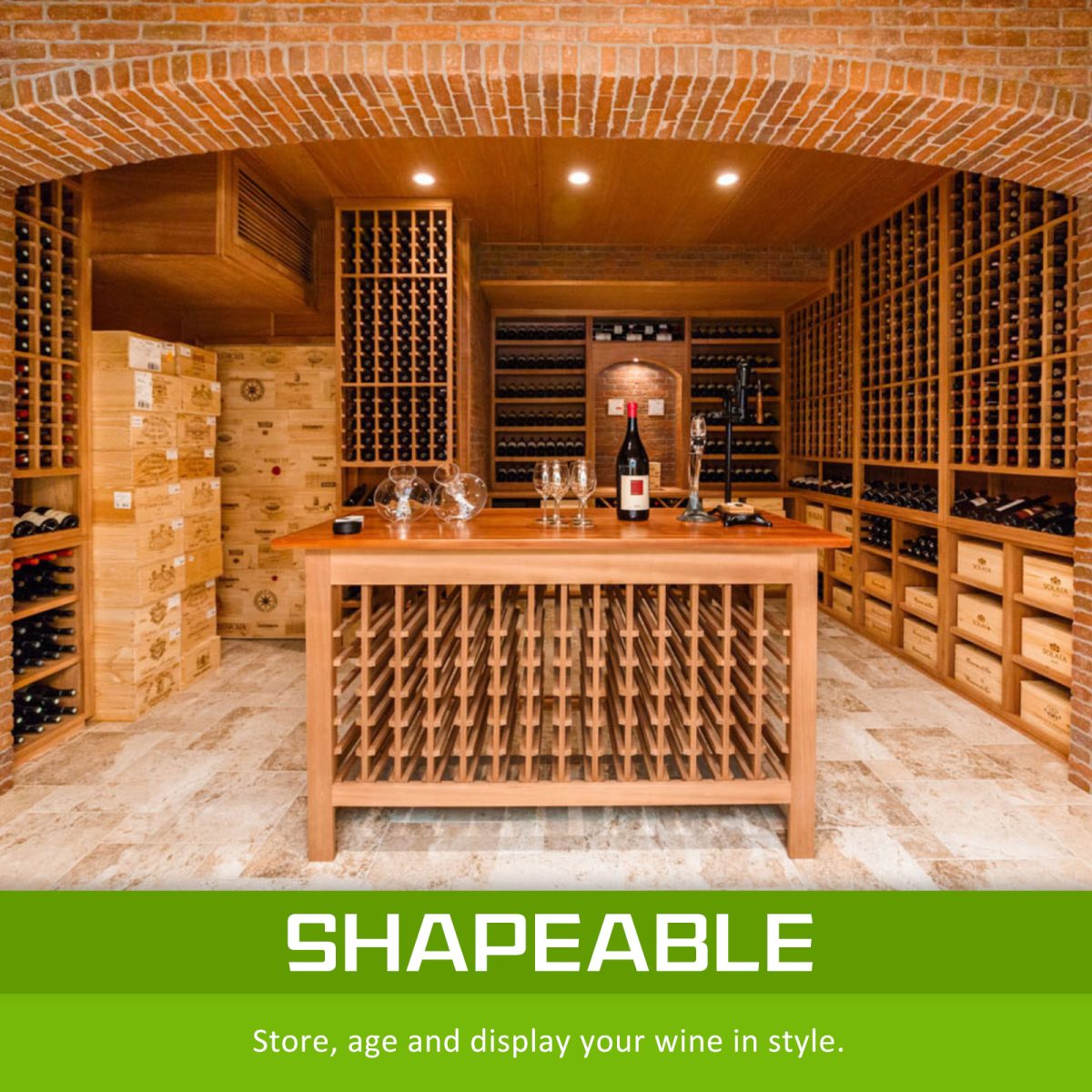 La Bella Timber Wine Rack Storage Cellar Organiser – 12 Bottle