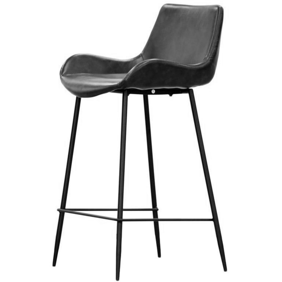 Brando  PU Leather Upholstered Bar Chair Metal Leg Stool