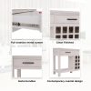 Foxglove Sideboard Buffet Wine Cabinet Bar Bottle Wooden Storage Rack – White