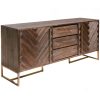 Tuberose Buffet Table 180cm 2 Door 3 Drawer Solid Acacia Timber Wood – Brown