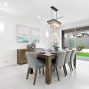 Catmint Dining Table Solid Acacia Timber Wood – Stone Grey – 180x100x77 cm