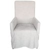 Ixora  Dining Chair Fabric Slipcover French Provincial Carver Timber – 10