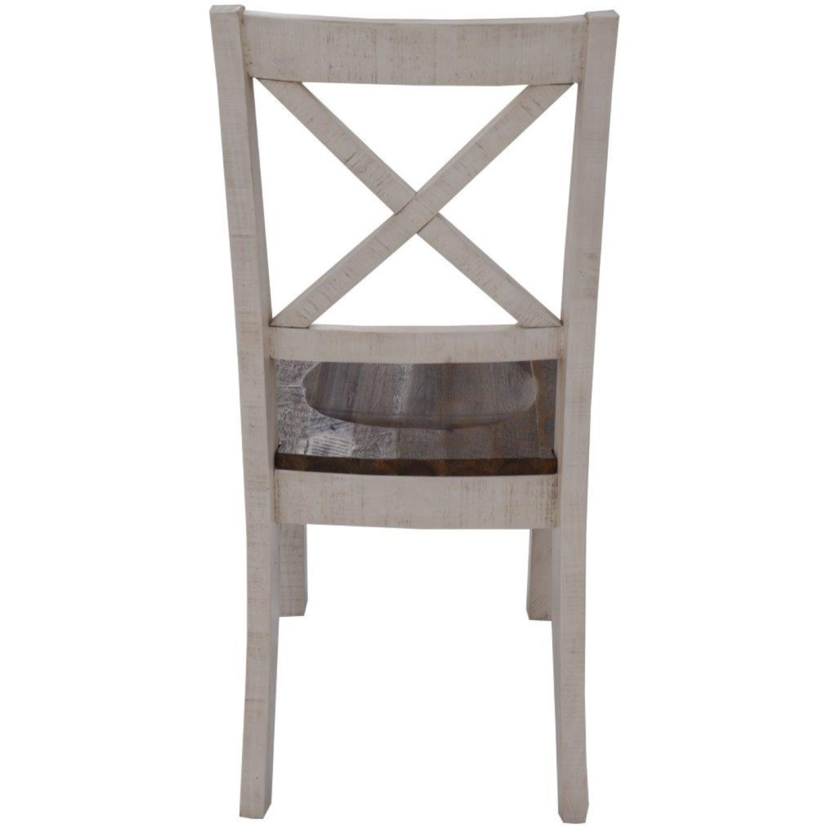 Erica X-Back Dining Chair Solid Acacia Timber Wood Hampton Brown White – 2