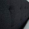 Volga Platform Frame Fabric Upholstered Mattress Base – Charcoal, QUEEN