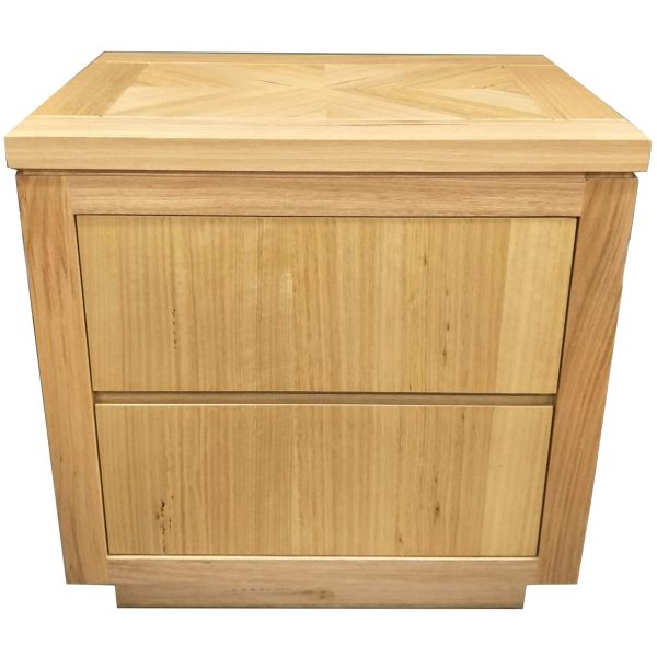 Harrogate Bedside Table 2 Drawers Storage Cabinet Nightstand End Tables Timber