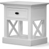 Beechworth Bedside Tables 1 Drawer Storage Cabinet Shelf Side End Table – White