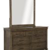 Lily Dresser Mirror 7 Chest of Drawers Tallboy Storage Cabinet – Rustic Grey