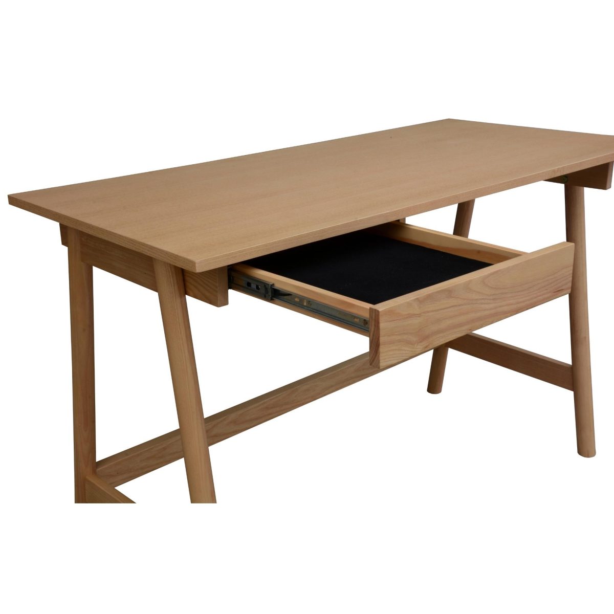Mindil Office Desk Student Study Table Solid Wooden Timber Frame – Ash Natural