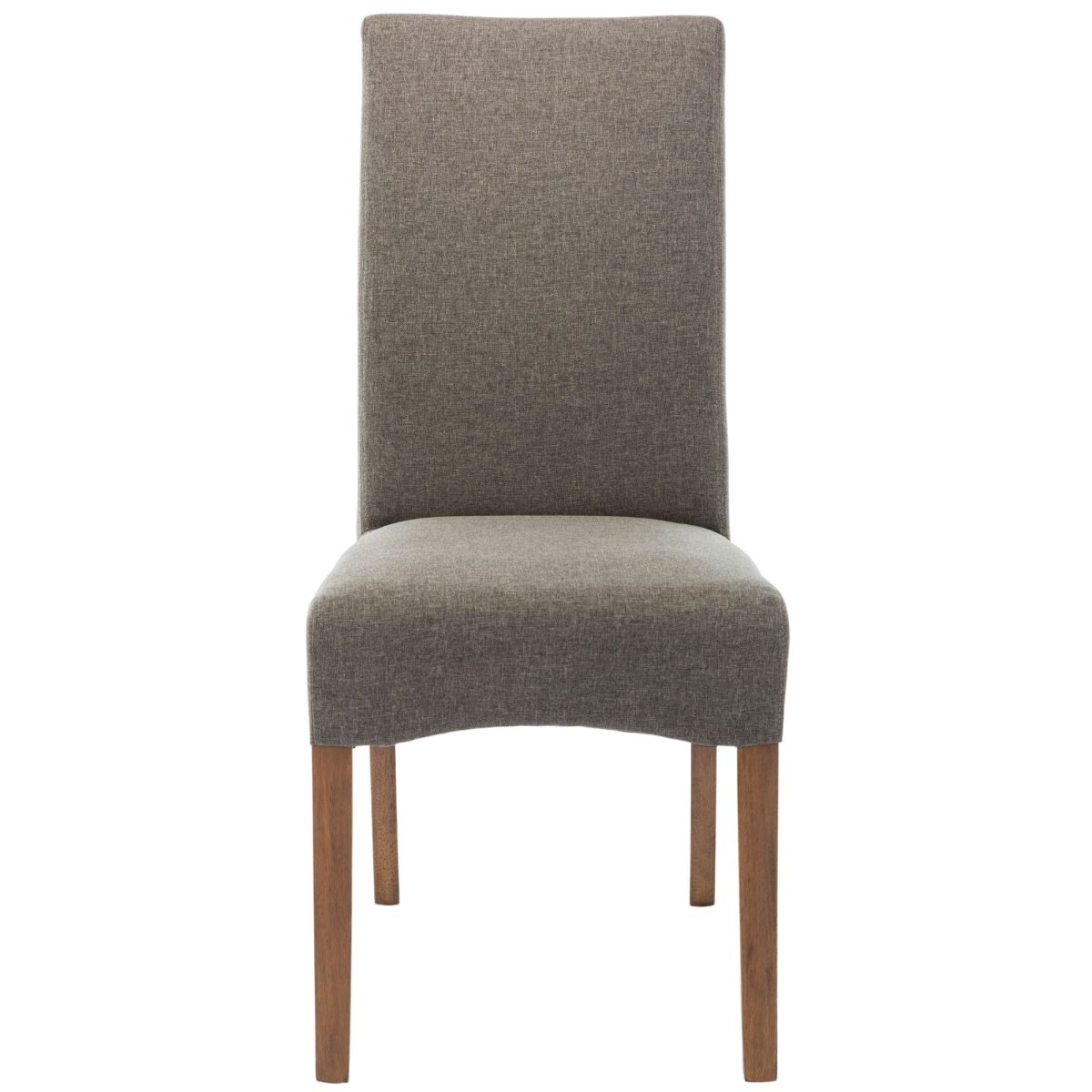 Aksa Fabric Upholstered Dining Chair Solid Pine Wood Furniture – Grey – 2