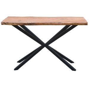 Lantana Console Table 140cm Entry Hallway Live Edge Solid Acacia Wood – Natural